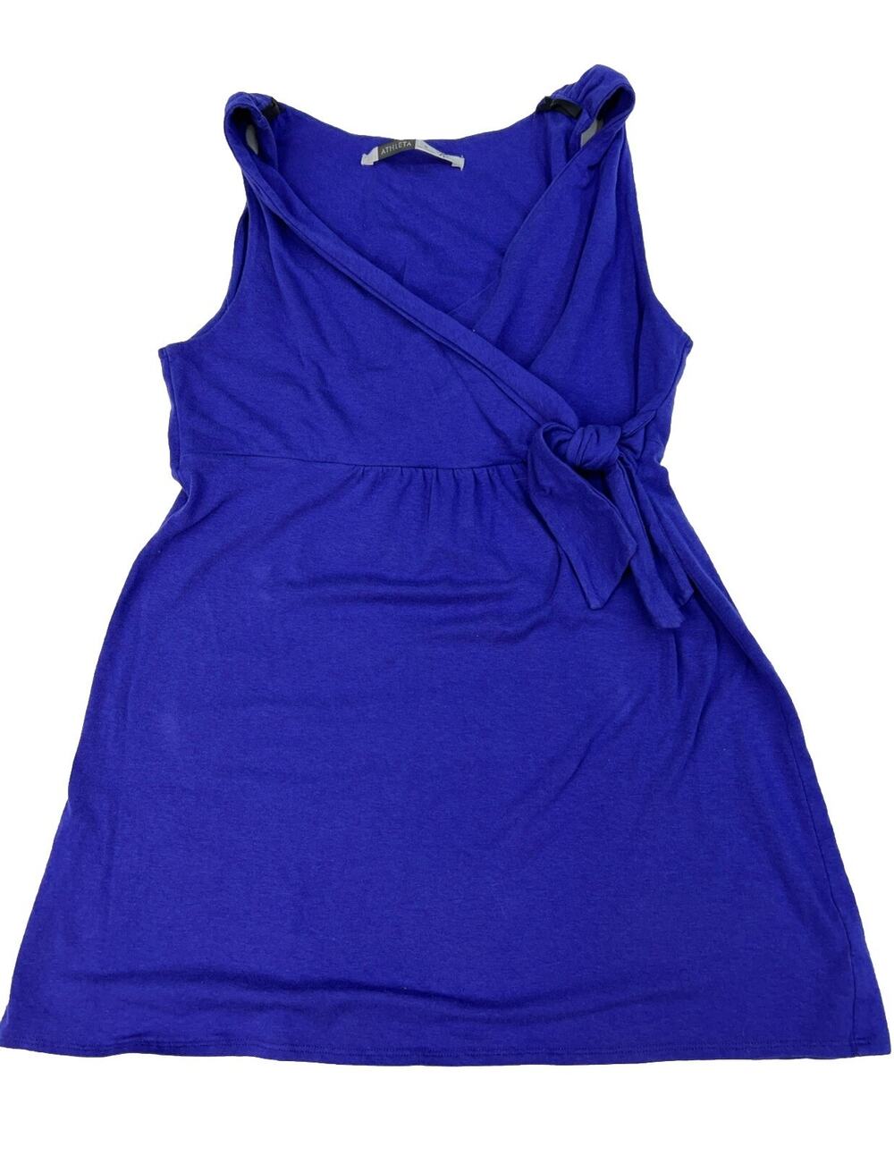 Athleta Wrap Front Tunic Tank Top Womens Medium M Bright Plum V-Neck Active